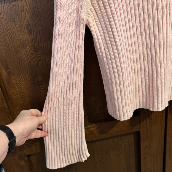 Vintage Northern Reflections Light Pink Sweater Bell Sleeves sz L Cotton/Ramie - Picture 2 of 5
